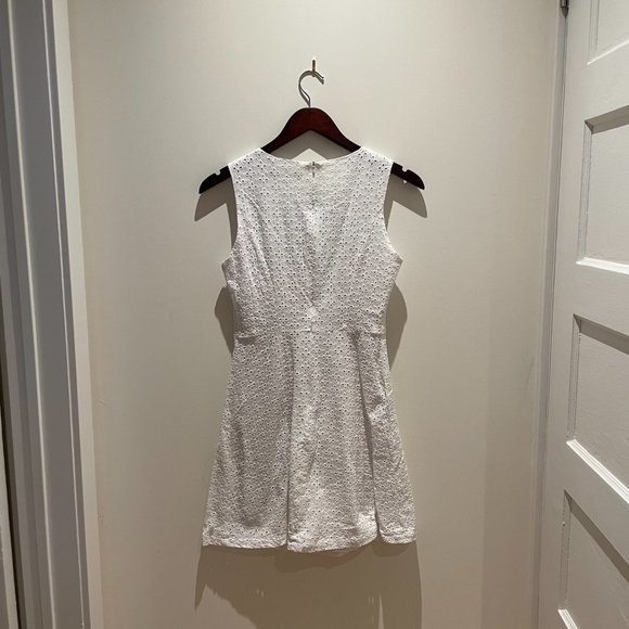 White Eyelet Lace Summer Dress XS - Picture 2 of 2